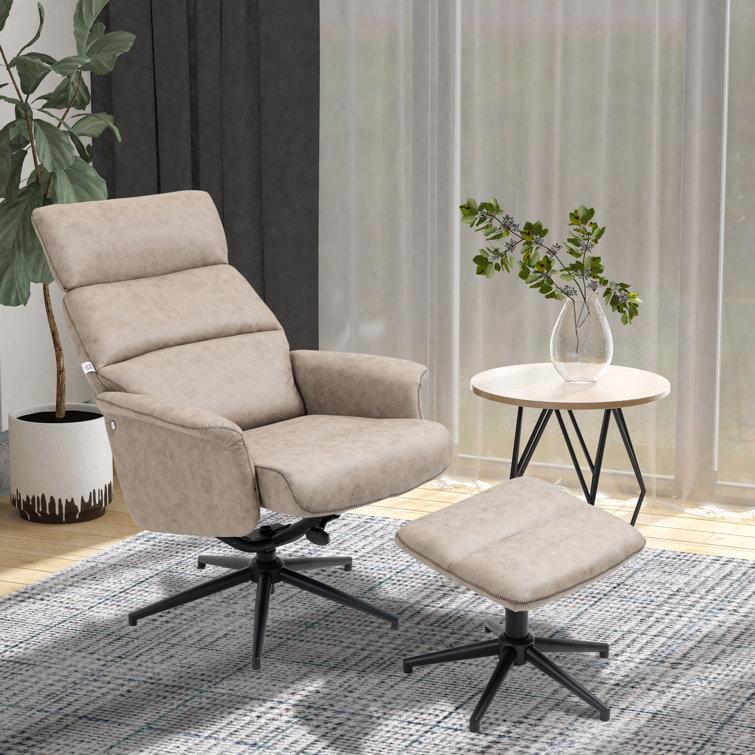 Relaxsessel Mit Hocker, TVSessel Mit Liegefunktion, Drehbarer